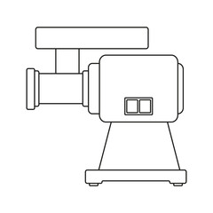 The icon of an electric meat grinder for chopping food on a white background.