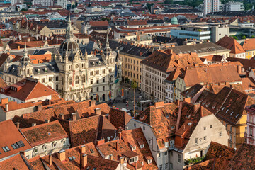 Naklejka premium Graz, Austria cityscape