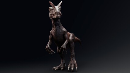 Dilophosaurus pose render of background. 3d rendering