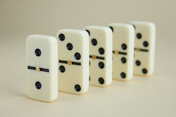 Domino Pieces in a Row