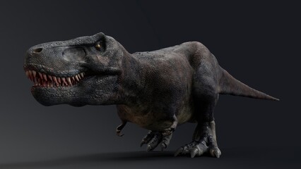 Obraz na płótnie Canvas Tarbosaurus Bataar pose render of background. 3d rendering