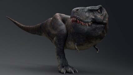 Tarbosaurus Bataar pose render of background. 3d rendering