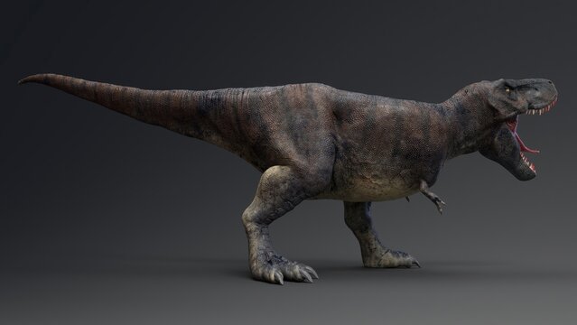 Tarbosaurus Bataar pose render of background. 3d rendering
