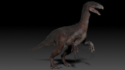 Obraz na płótnie Canvas Therizinosaurus pose render of background. 3d rendering