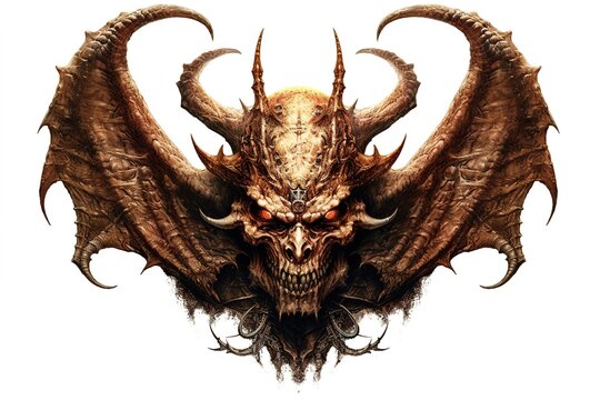 demon isolated on white background. Generated by AI.
