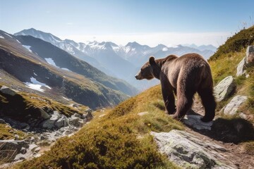 Bear in the mountains, Alpes