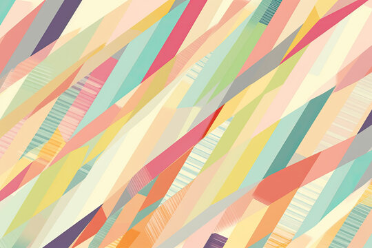 playful and colorful diagonal stripe pattern in pastel shades, generative ai