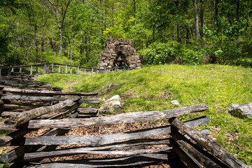 Iron Furnace at Cumberland Gap National Historical Park. Newlee's Iron Furnace, a blast furnace...