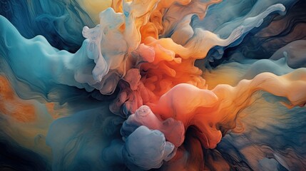 Capturing Fluid Motion: Abstract Patterns from Flowing Liquids. Generative AI.