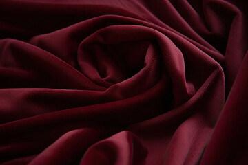 Rich and warm brushed cotton texture in deep burgundy with a plush, velvety finish, generative ai