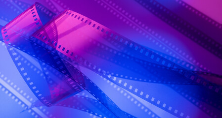 Obraz premium abstract colored background with film strip