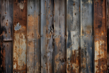 Rustic Metal Paneling for Your Desktop Background, generative ai