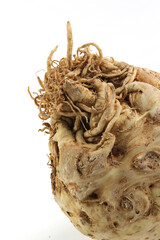 Celeriac, Celery Root on white background
