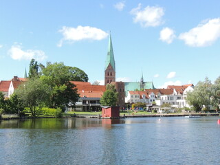 Fototapeta na wymiar View of the old town - Lübeck - Germany