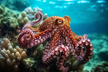 Fotobehang octopus in the sea © Maximilian
