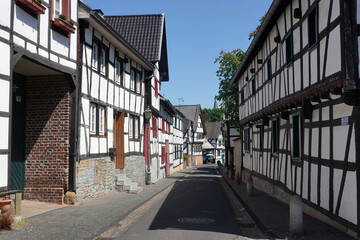 Fachwerkhäuser im historischen Ortskern Kommern