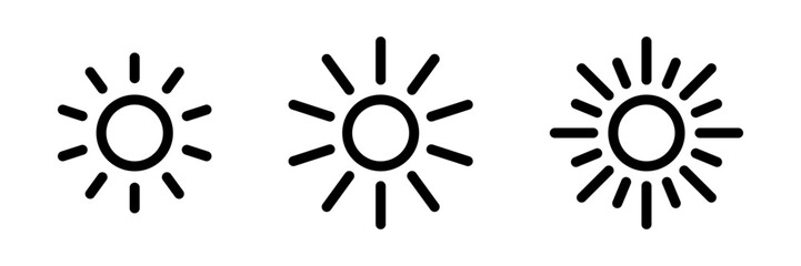 Sun icons set