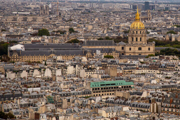 Fototapeta na wymiar Parisian Landscapes From the Top of the Eiffel Tower