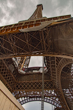 Various Ground View Photos of the Eiffel Tower