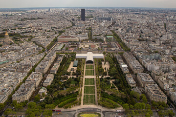 A View of the Seine River From the Top of the Eiffel Tower