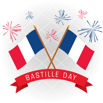 Happy bastille day vector illustration. Happy France Bastille Day Vector.