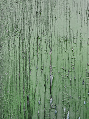 green weathered paint on wood