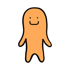 Human cartoon in different colors 