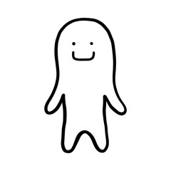 Human cartoon in different colors 