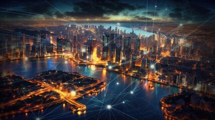 Digital globalization: Pictures capture the impact of technology in connecting people worldwide, transcending geographical boundaries and fostering global connections. Generative AI
