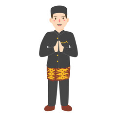 jakarta wedding traditional dress illustration