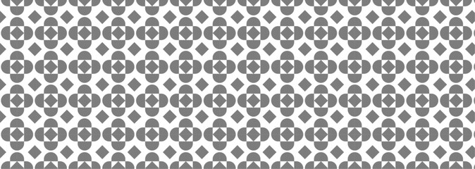 Historic Decorative All Over pattern. Vintage tilework and textiles grey Geometric Design. Islamic interlaced abstract art.