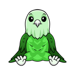 Cute grey headed love bird cartoon