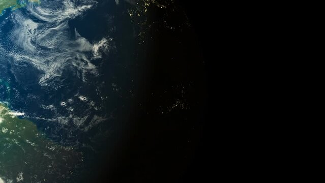 Earth From Space Flight Over the Earth