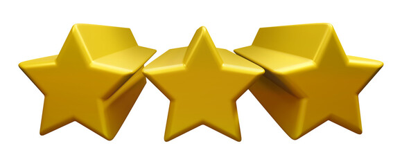 golden stars isolated on white