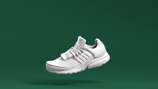Concept product presentation shoe or sneaker. 3D rendering.