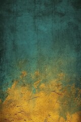 Grunge Background Texture in the Colors Black Green Gold with empty copy space for text - Grunge Wallpaper Gold Green Black Style - Grunge Backdrop created with Generative AI Technology