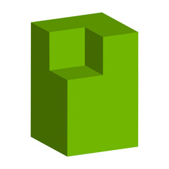 isometric blocks. Collection of corporate logo elements.. Vector illustration. Stock picture.