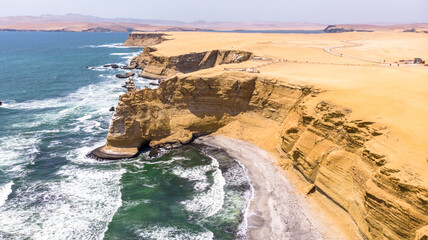 Paracas National Reserve Beach Cliff Drone shot © Paul