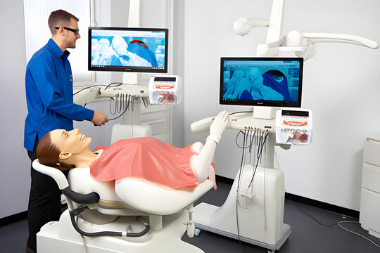 Training Simulator with Dentist Dumm