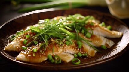 Gourmet Delights: Steamed Fish with Ginger and Scallions