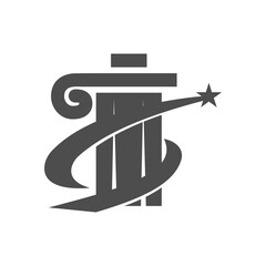 law logo template. Icon Illustration Brand Identity. Isolated and flat illustration. Vector graphic