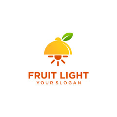 fruit logo design with light