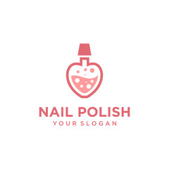 nail polish logo design with laboratory