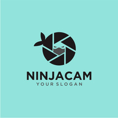 ninja logo design with camera or photography © raini syaikhlendra