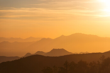 Mountains silhouette