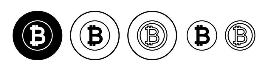 Bitcoin icon vector. payment symbol. Cryptocurrency logo.