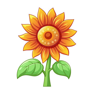 Sunflower icon. Cartoon of sunflower vector icon for web design isolated on white background