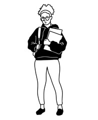 Student in School. Student In University