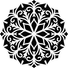 Fototapeta premium black and white ornament, mandala, mandala art, ilustration, vector, line art, doodle art 