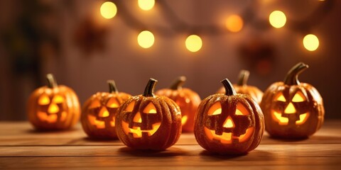 pumpkin jack-o halloween with generative ai